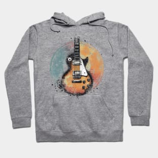 Vintage Guitar Paint Splash Graphic Tee | Vintage Guitar Enthusiast Hoodie